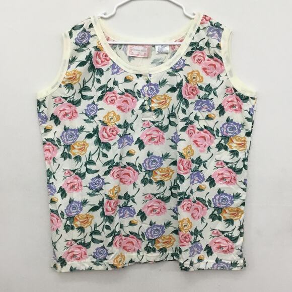 Vtg CATHERINE HALL II Floral Top 80's Dead Stock Sz 3XL - Picture 1 of 5